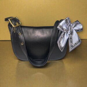 VTG Coach Patricia Legacy Bag 9951 Black Leather Brass Convertible Y2K USA + Tag